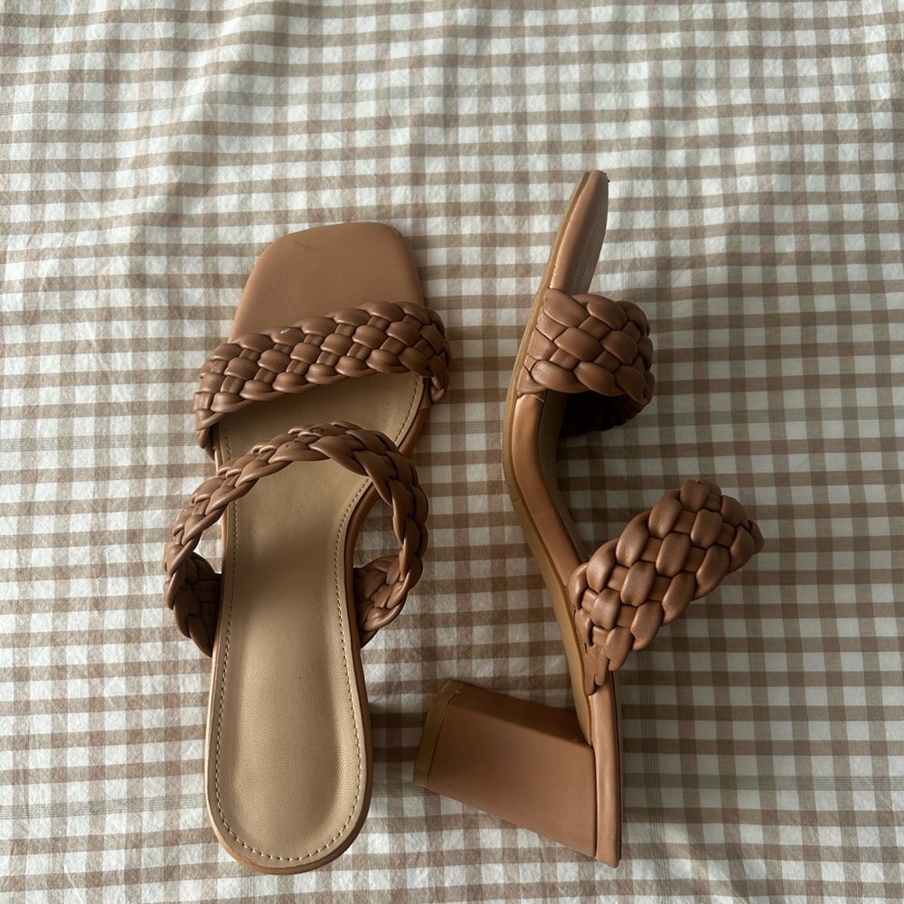 Braided Two Strap Heels